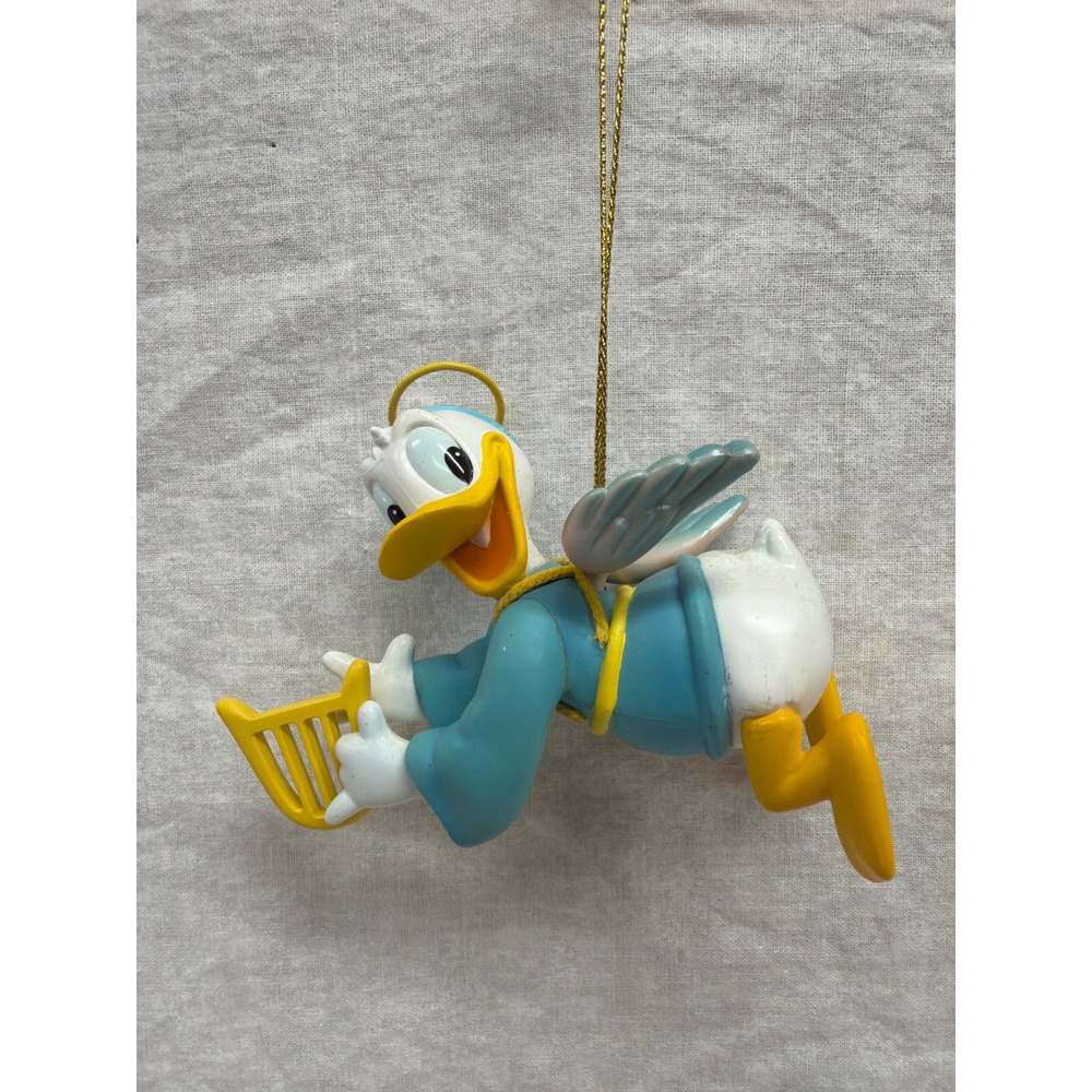 Disney Christmas Magic Angel Donald Duck Ornament with Harp 26231 Blue